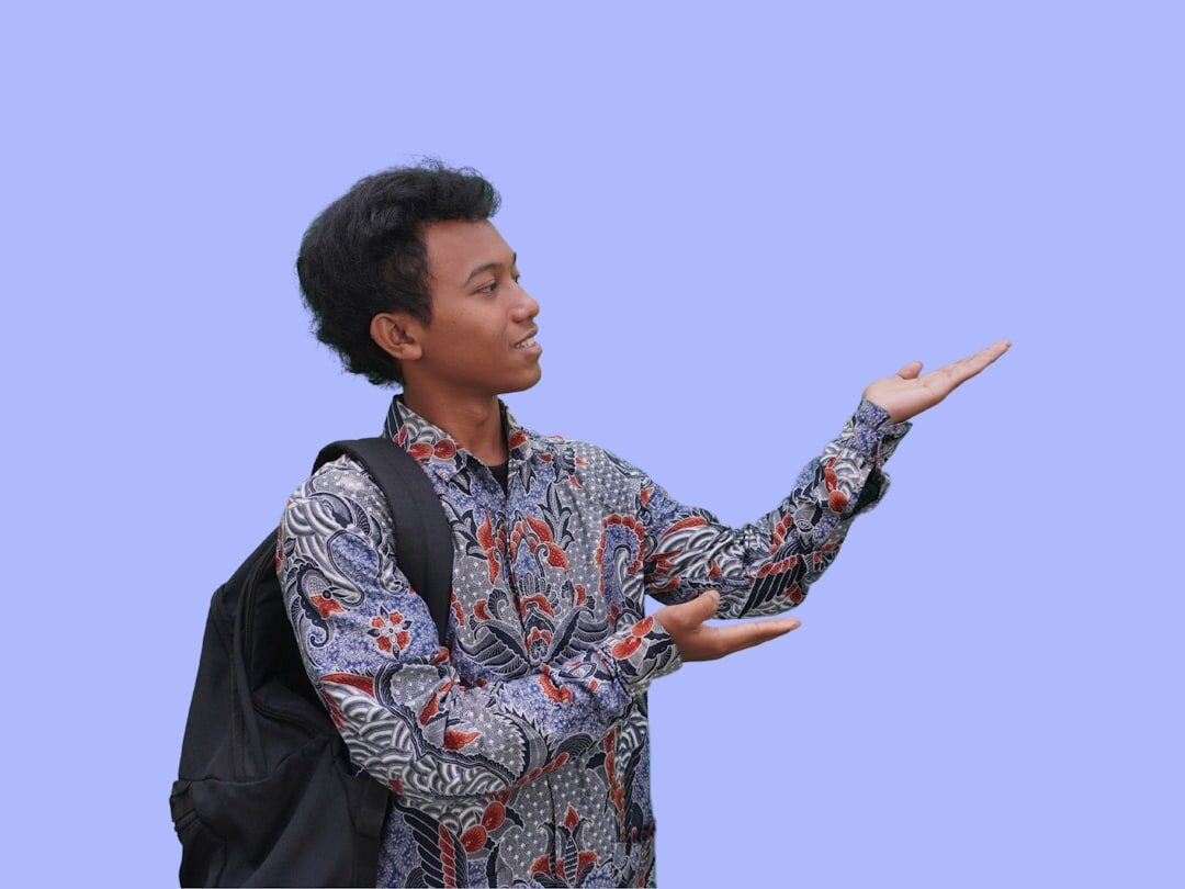 person using body language in conversation
