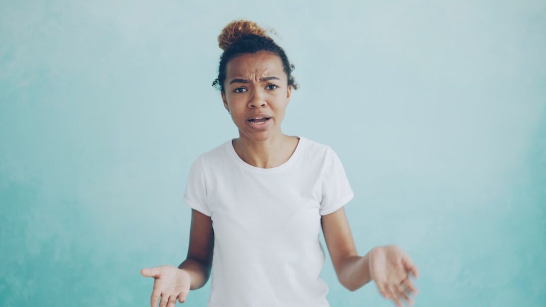 person practicing assertiveness